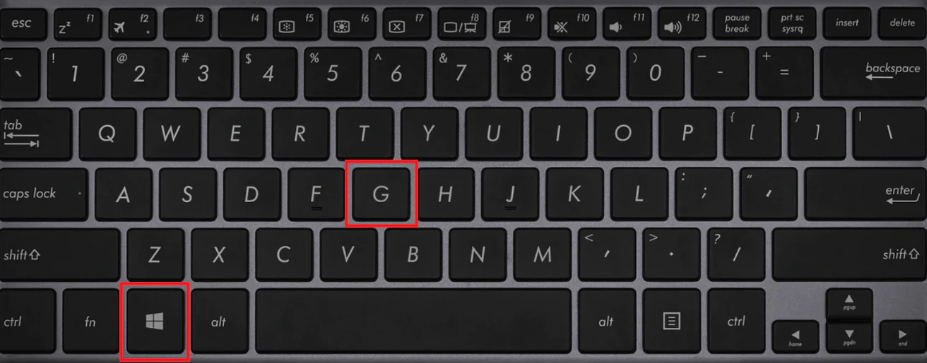 Image of Keyboad showing Xbox Game Bar for Gaming and App Screenshots selection shortcut