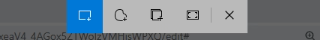 Image of the computer screen showing the different mode for Windows Key + Shift + S