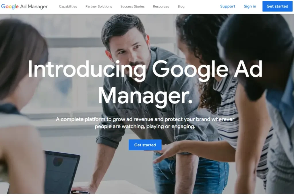 Learn How to Create a Google Ad Manager Account - Full Guides (Images) google ad manager get started page