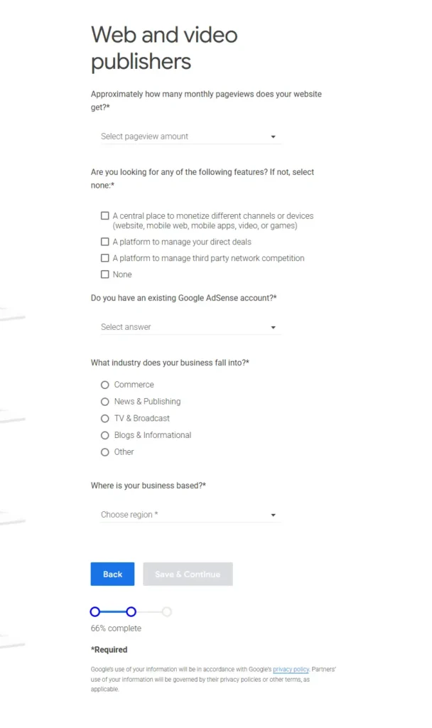 Learn How to Create a Google Ad Manager Account - Full Guides (Images) google ad manager select the option that your business