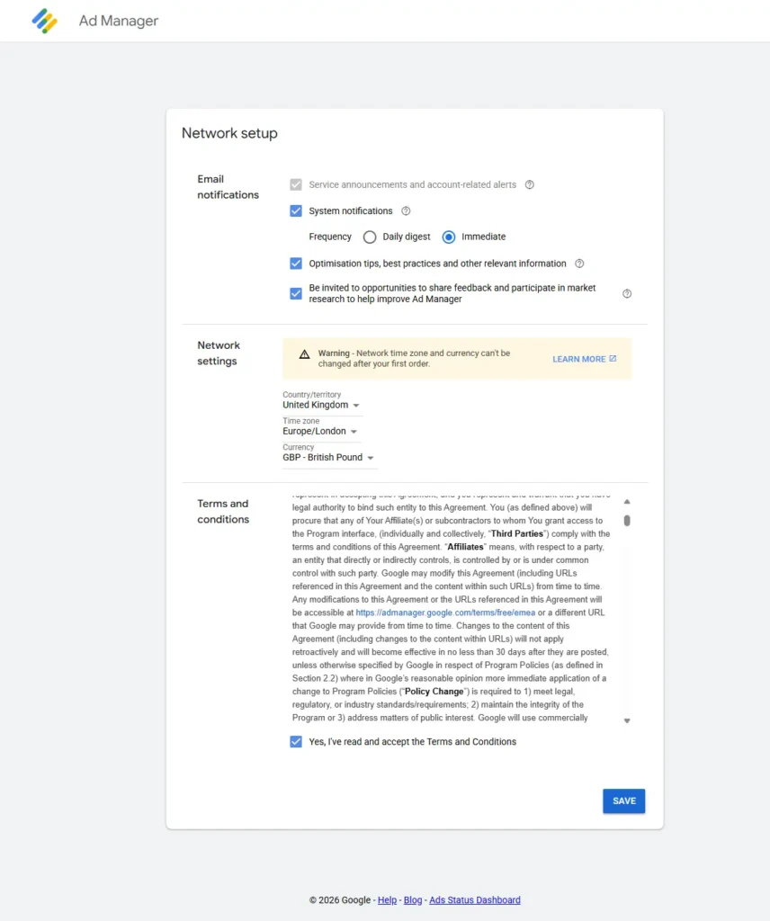 Learn How to Create a Google Ad Manager Account - Full Guides (Images) google ad manager setup your email notification and time zone
